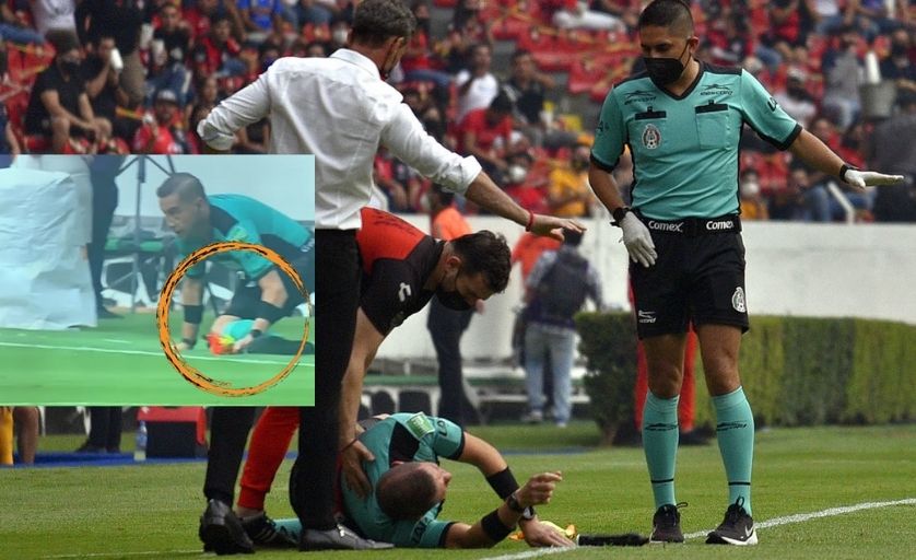 Trọng tài biên Hernandez bị chấn thương sau 4 phút của trận đấu